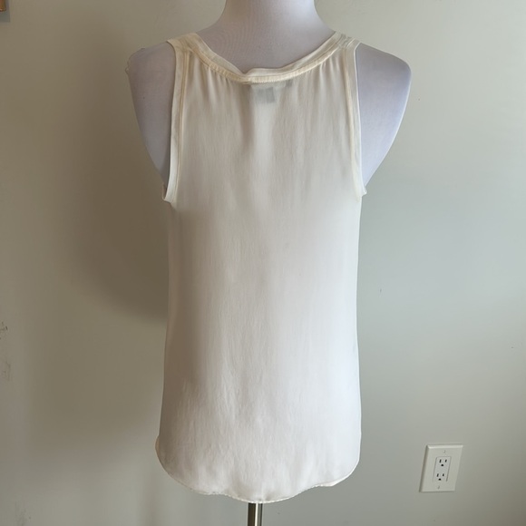 Vince Modal Silk Contrast Tank Ivory - Picture 3 of 7